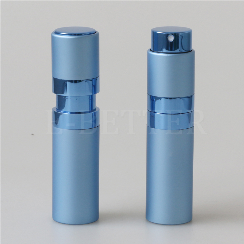 玉林新款20ml電化鋁香水分裝瓶 口紅式旋轉噴霧瓶 玻璃內膽按壓口噴瓶